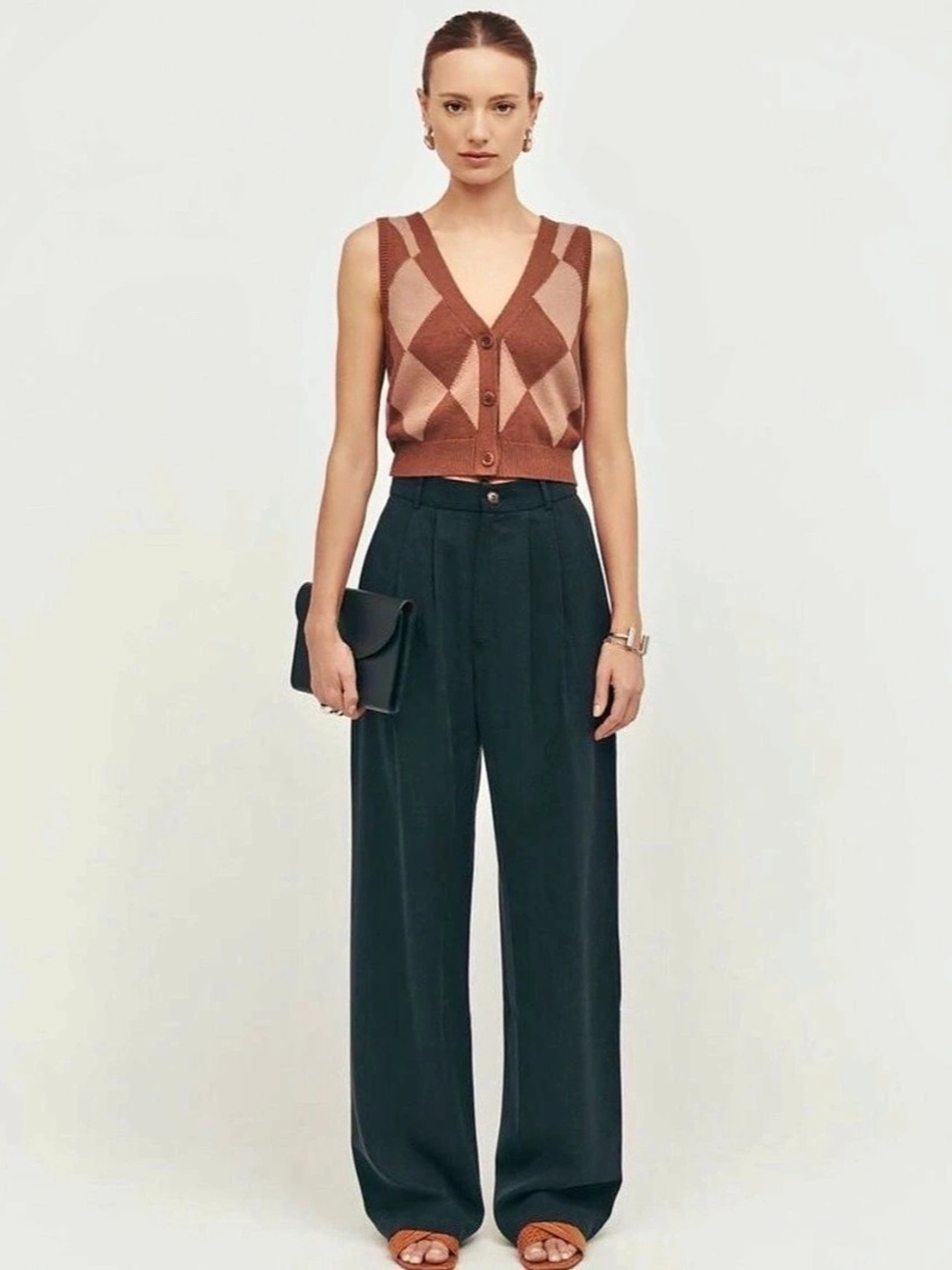Reformation Mason Pant Wide Leg Pants Black Size 4